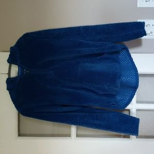 Blue hooded Sherpa